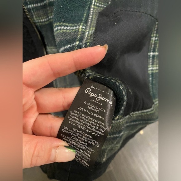 Pepe Jeans Womens Black Jacket Parka SZ. M - Picture 4 of 6